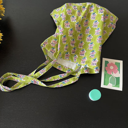 Fresh Green Floral Shopper Bag detail view