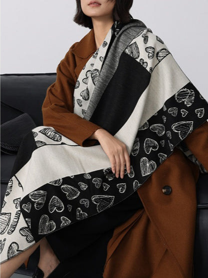 Scarvii – Romantic Heart Pattern Winter Scarf