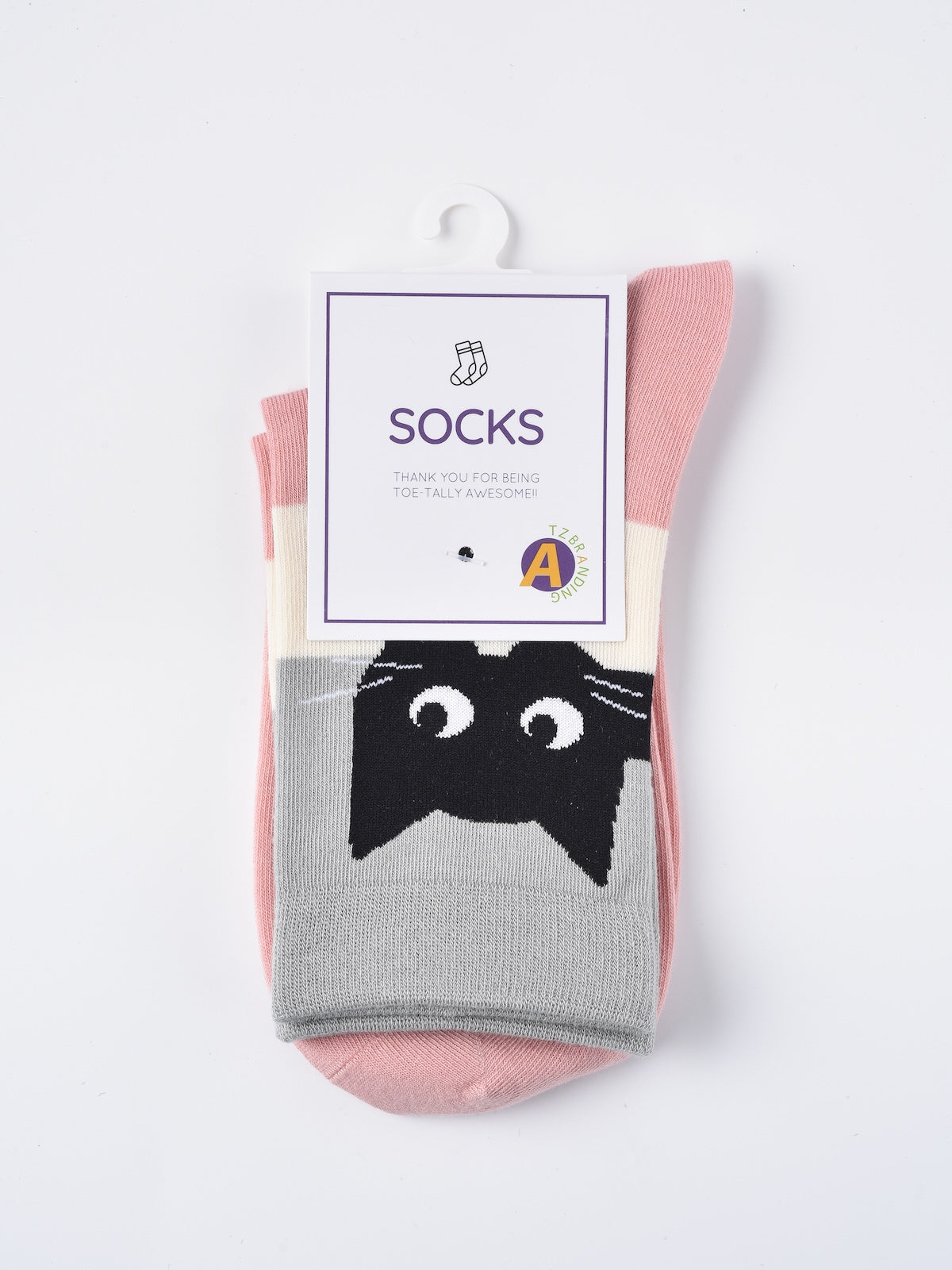 Rufia - Cute Cartoon Cat Mid-Calf Socks