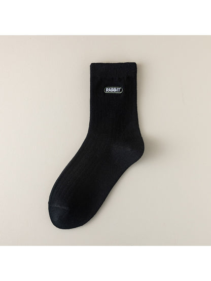 Rufia - Rabbit Theme Embroidered Casual Crew Socks