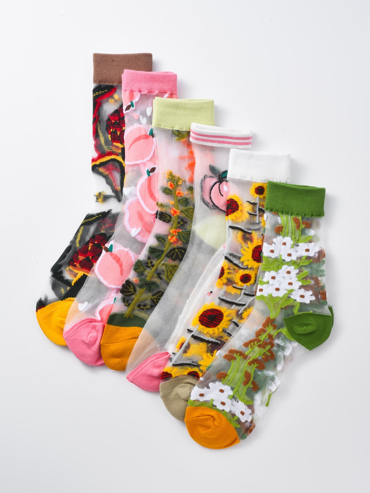 Rufia - Delicate Floral Summer Socks