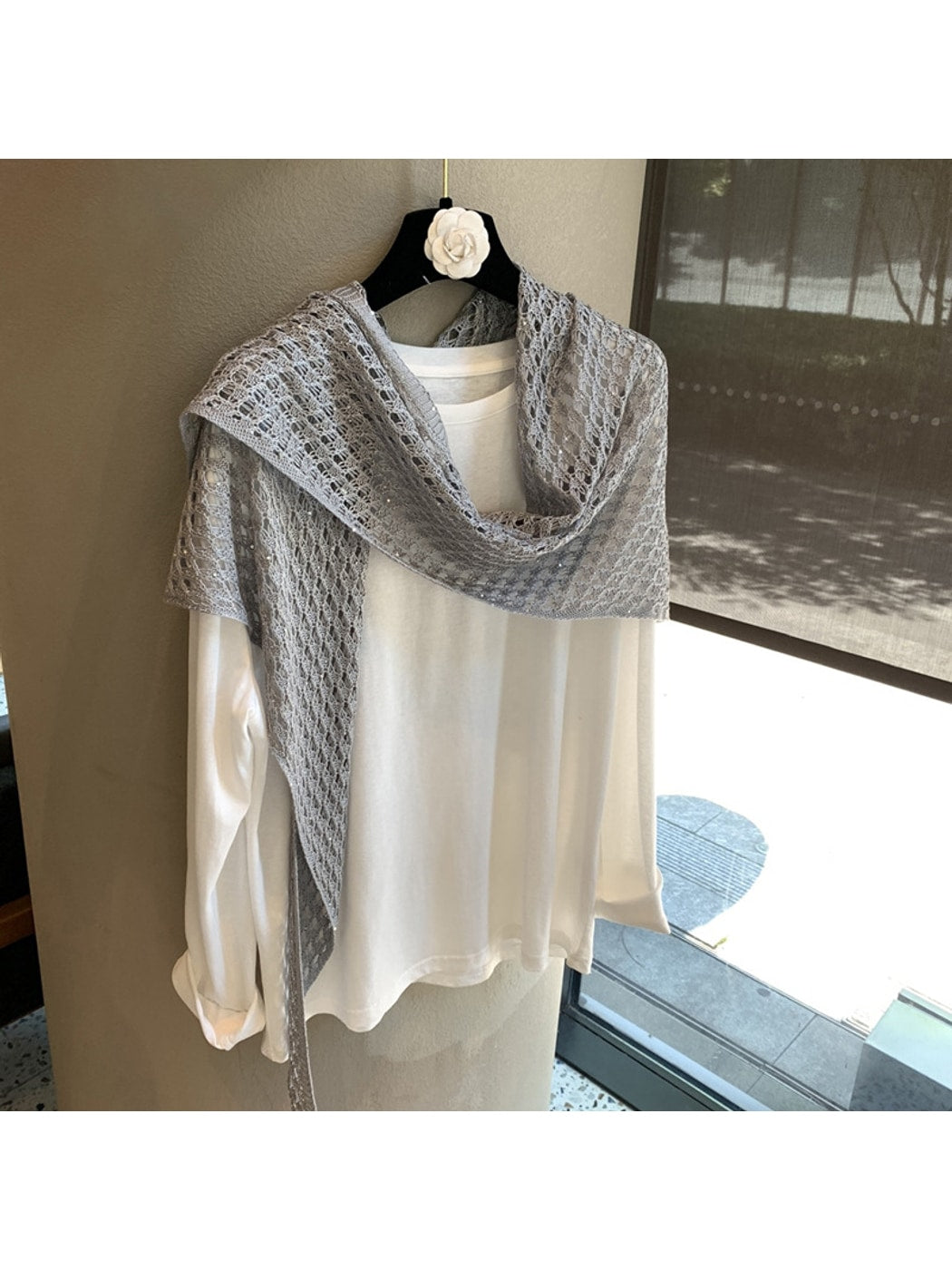 Scarvii - Elegant Sheer-Look Drape Shawl Scarf