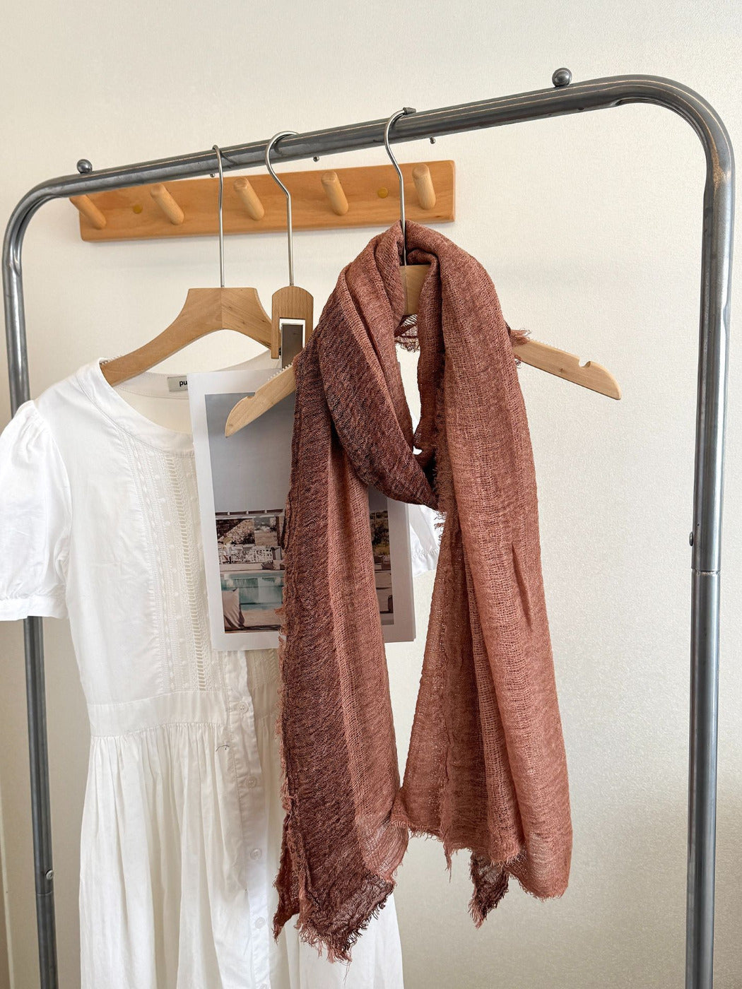 Scarvii - Fringe Edge Woven Long Scarf