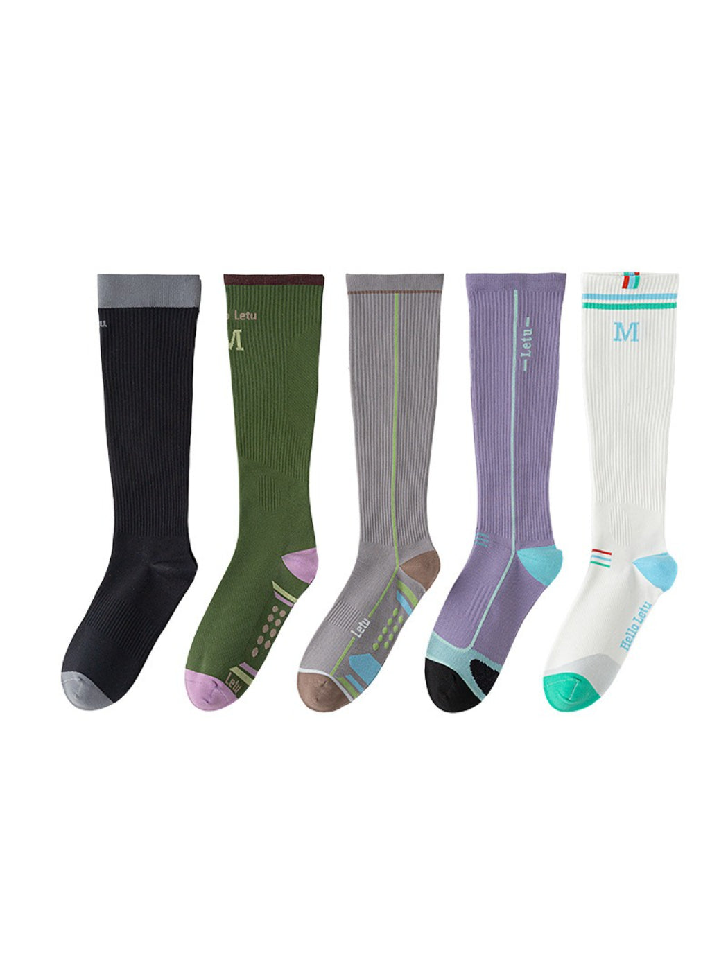 Rufia - Ribbed Ruffle Trim Mid-Calf Socks product image 1