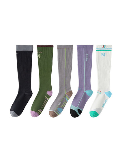 Rufia - Ribbed Ruffle Trim Mid-Calf Socks product image 1