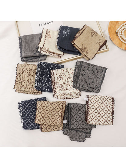 Scarvii - Printed Floral Neck Styling Narrow Scarf
