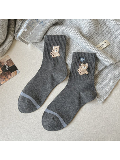 Rufia - Cozy Bear Motif Crew Socks product image 8