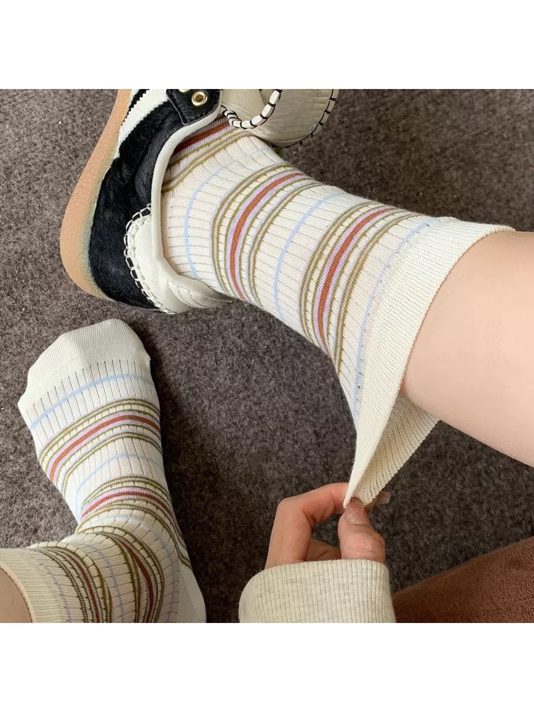 Rufia - Sweet Floral Mesh Crew Socks