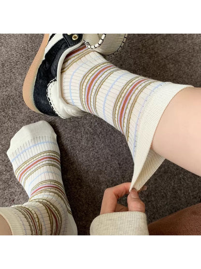 Rufia - Sweet Floral Mesh Crew Socks