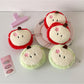 Cosbai - Cartoon Apple Plush Charm Coin Purse Bag