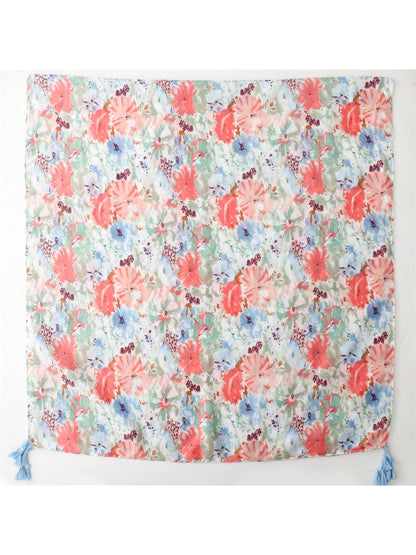 Scarvii - Soft Painterly Floral Pattern Scarf