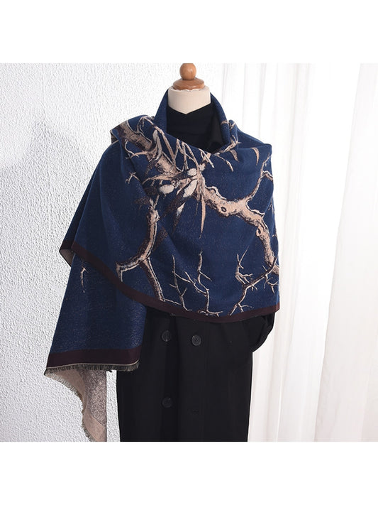 Scarvii - Long Branch Motif Fashion Scarf