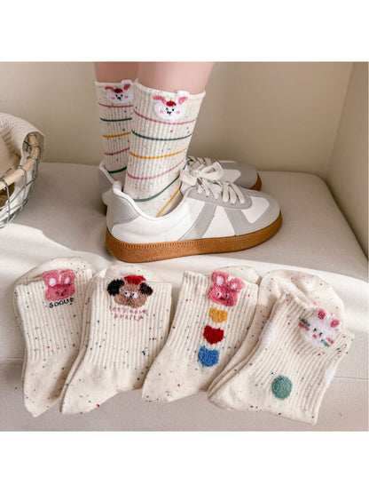Rufia - Bunny Stripe Confetti Crew Socks