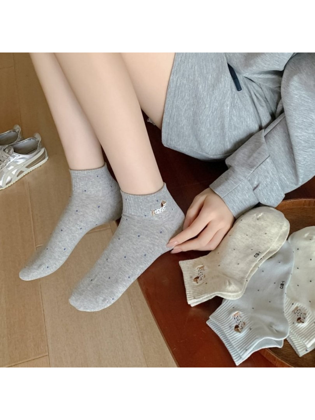 Rufia - Cute Puppy Dot Ankle Socks product image 4