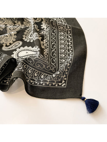 Scarvii - Intricate Styling Paisley Print Square Scarf