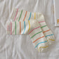Rufia - Colorful Polka Dot Striped Mesh Crew Socks