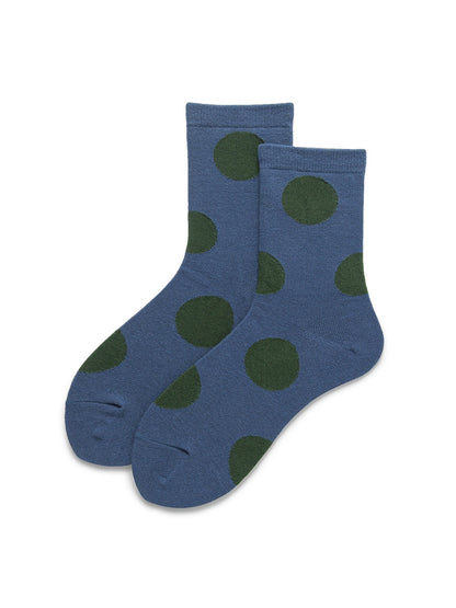 Rufia - Bold Polka Dot Pattern Crew Socks