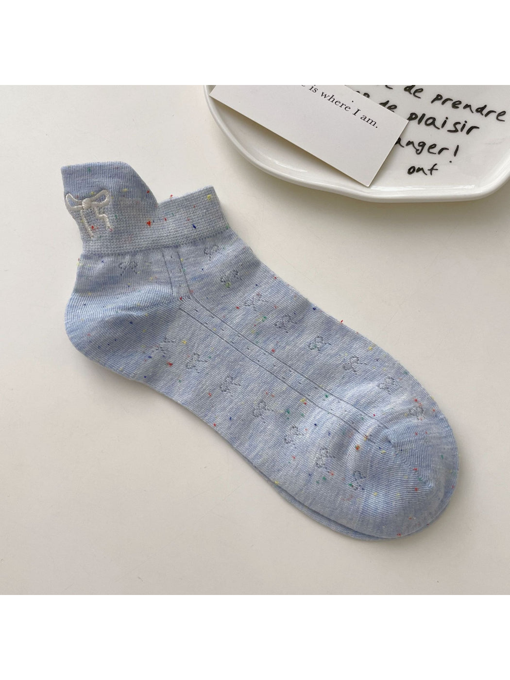 Rufia Ribbon Dot No Show Socks product image