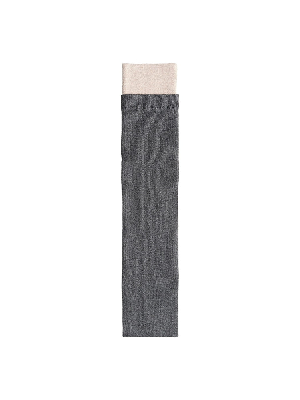 Cozyra - Contrast-Cuff Ribbed Knit Leg Warmers
