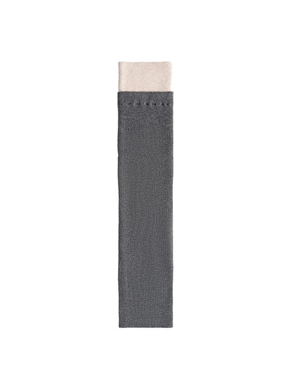 Cozyra - Contrast-Cuff Ribbed Knit Leg Warmers