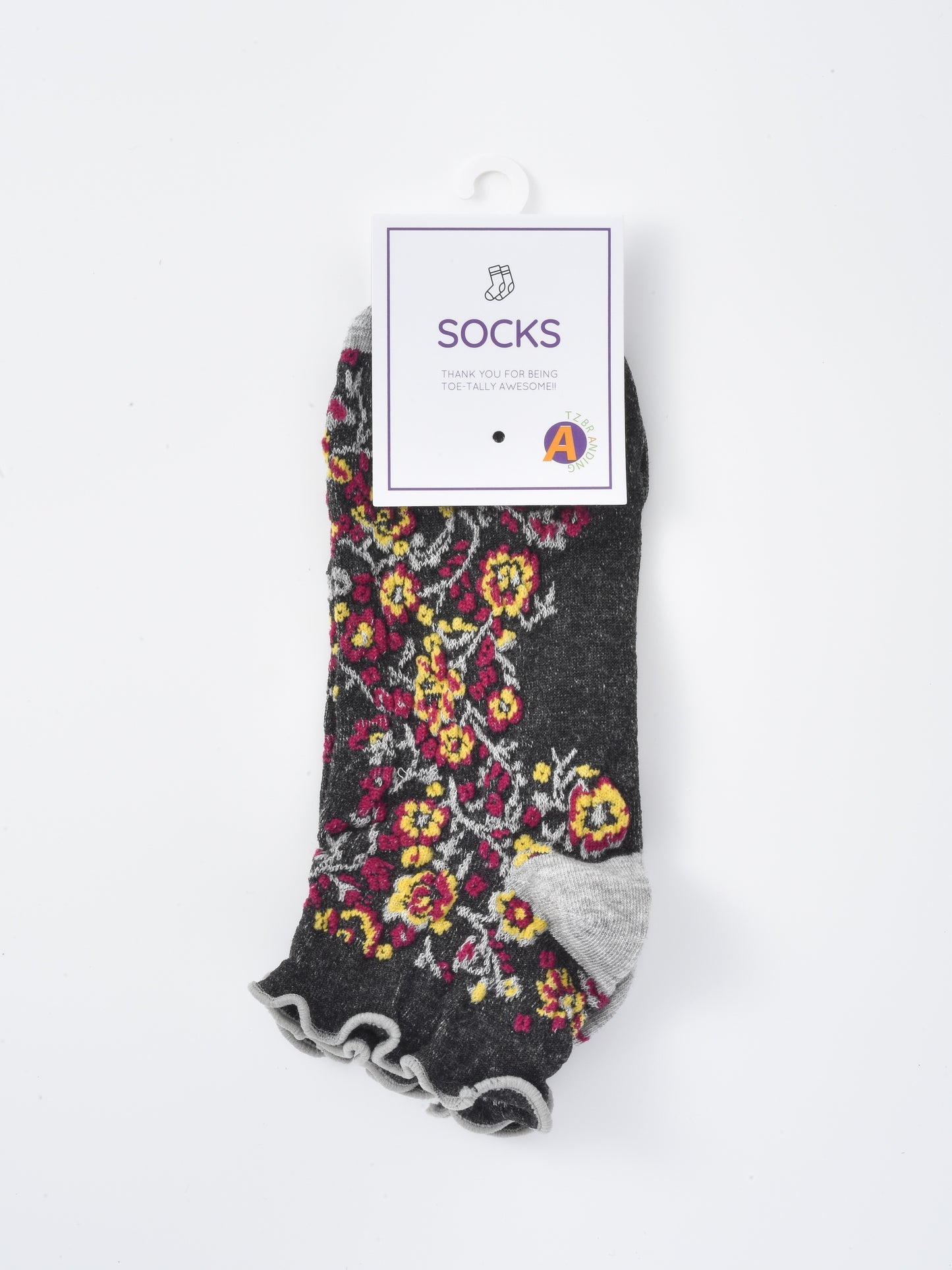 Rufia - Vintage Floral Ruffle Crew Socks