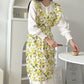 Apros - Floral Ruffle Apron - Sweet & Stylish