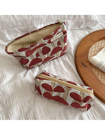 Cosbai – Canvas Mushroom Travel Makeup Bag