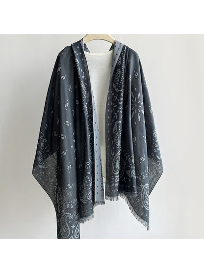 Scarvii - Summer Muted Paisley Print Wrap Scarf