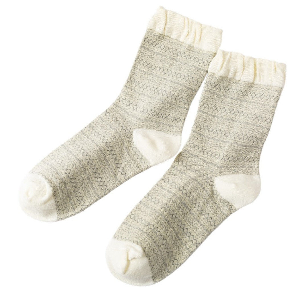 Rufia - Women's Vintage Mid-Calf Quarter Socks - Classsic & Delicate