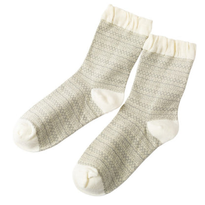 Rufia - Women's Vintage Mid-Calf Quarter Socks - Classsic & Delicate