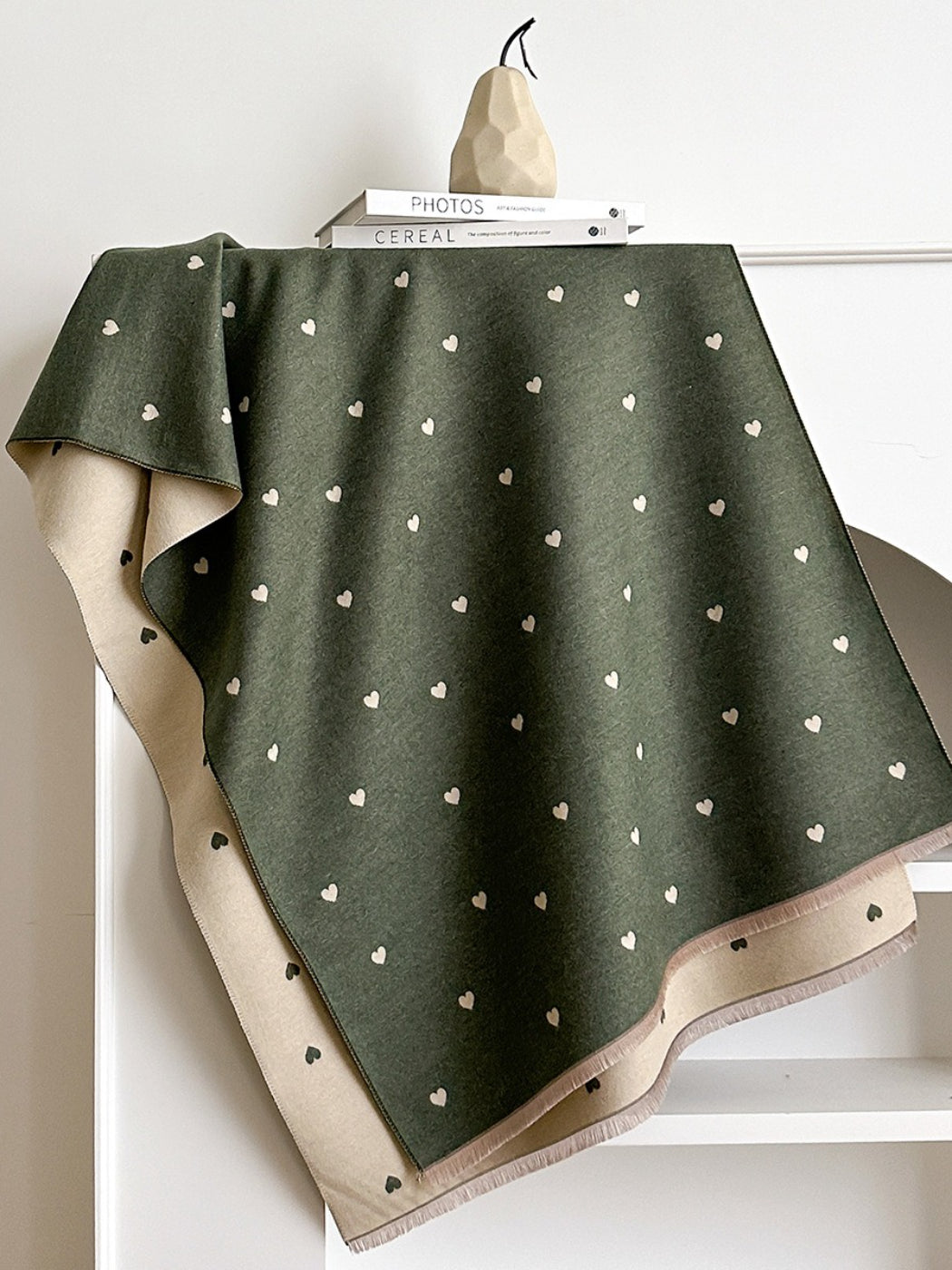 Scarvii – Reversible Heart Print Scarf & Wrap