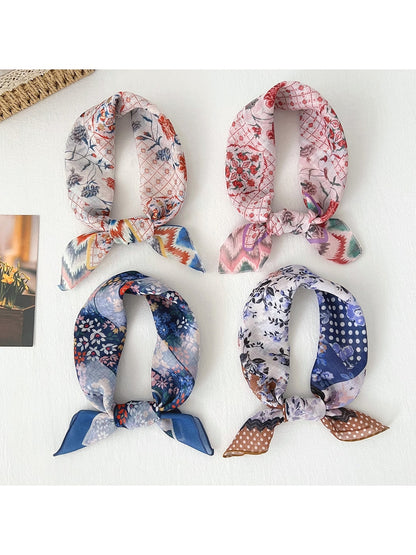 Scarvii - Plant Floral Retro Styling Square Scarf