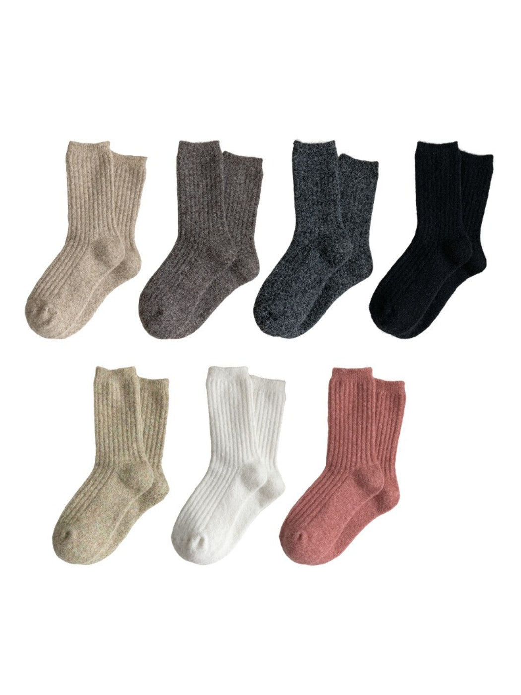 Rufia - Fuzzy Ribbed Cozy Crew Socks