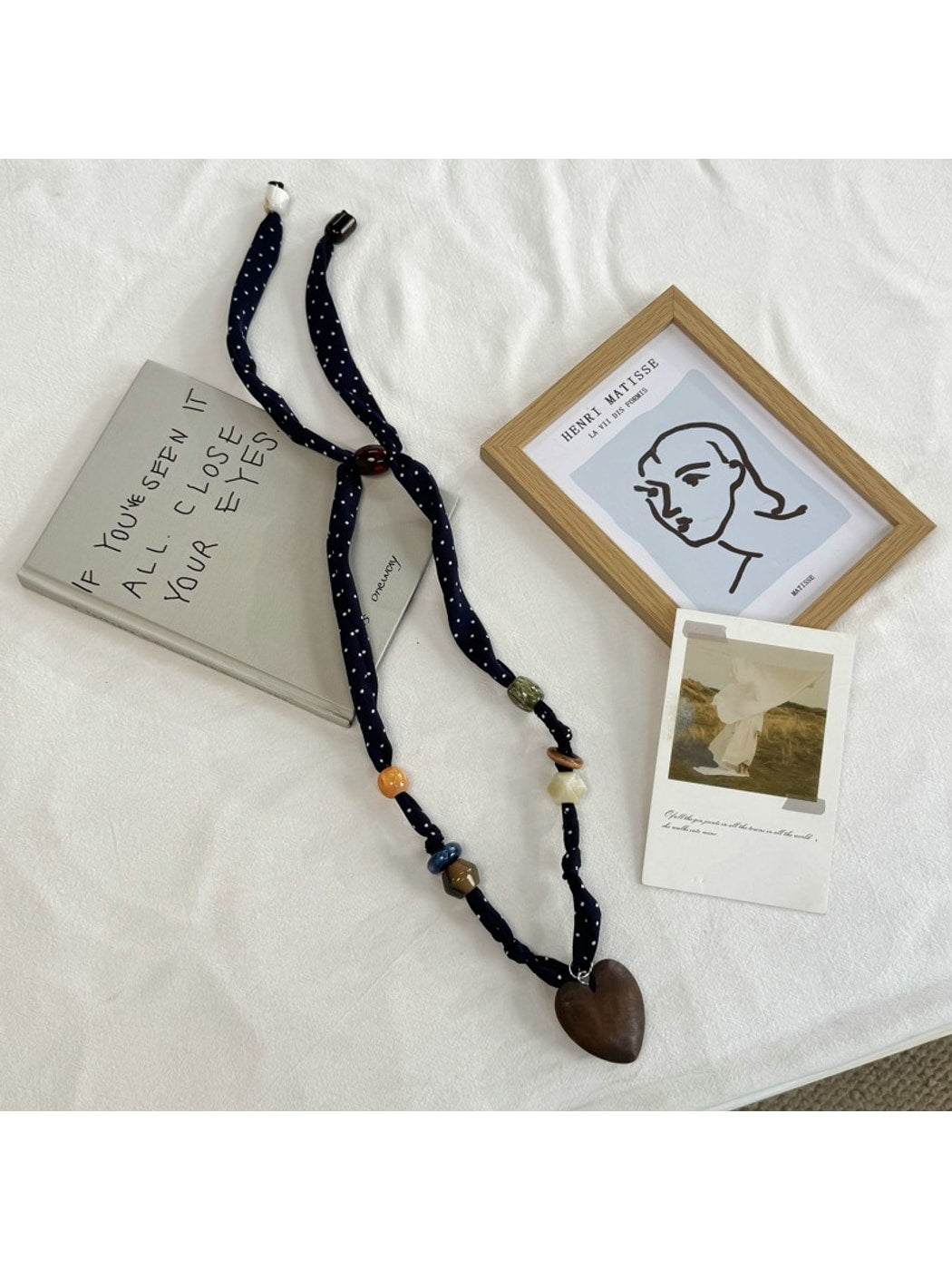 Scarvii - Retro Paisley Beaded Pendant Necklace
