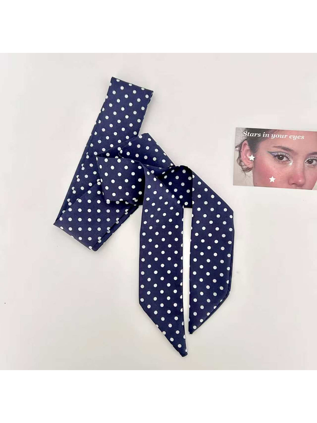 Scarvii Retro Polka Dot Print Skinny Scarf