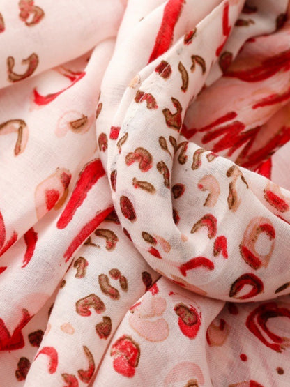 Scarvii - Classic Scarf with Leopard & Floral Print