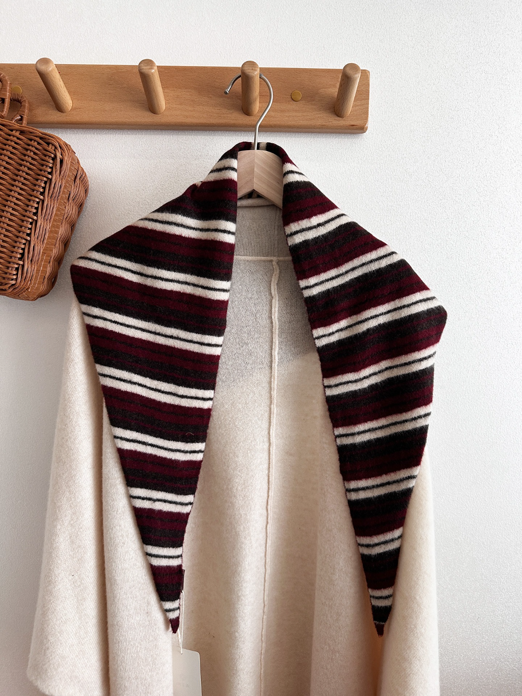 Scarvii - Striped Triangle Neck Scarf