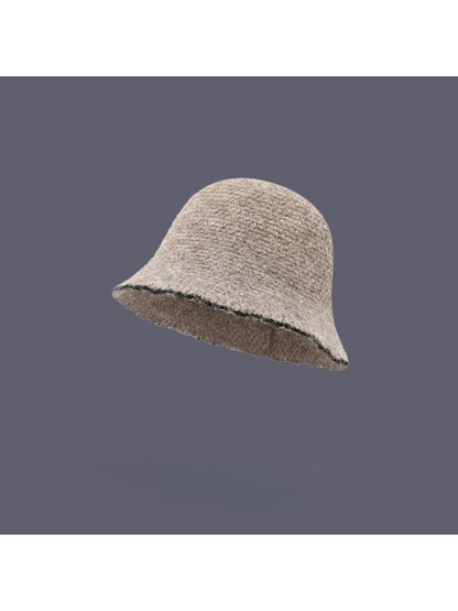Haila - Contrast Edge Knit Bucket Hat