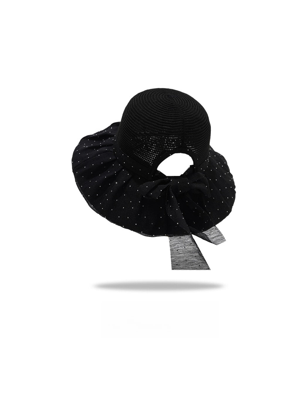 Haila - Ribbon Bow Decorate Wide Brim Bucket Hat