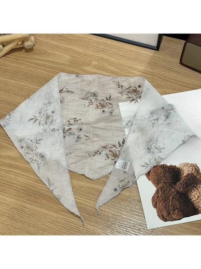 Scarvii - Spring Floral Print Sweet Triangle Bandana