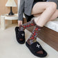 Rufia - Floral Lace Mid-calf Socks - Delicate & Vintage