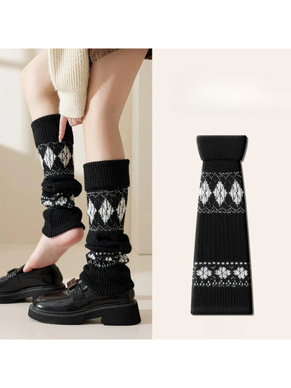 Cozyra - Retro Argyle Leg Warmers
