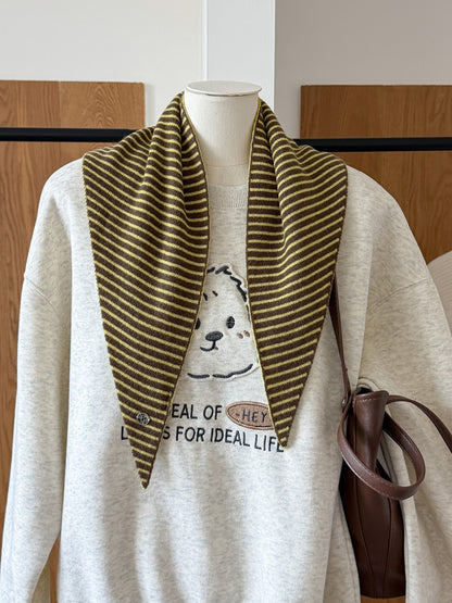 Scarvii - Narrow Stripe Triangle Scarf