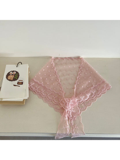 Scarvii - Vintage Lace Triangle Scarf - image 2