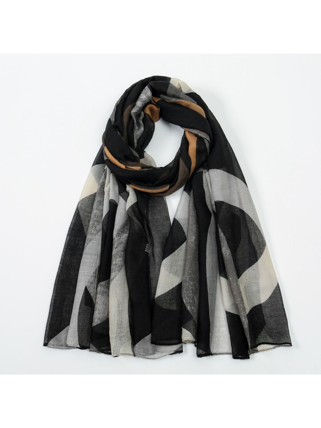 Scarvii - Abstract Curve Print Spring Scarf