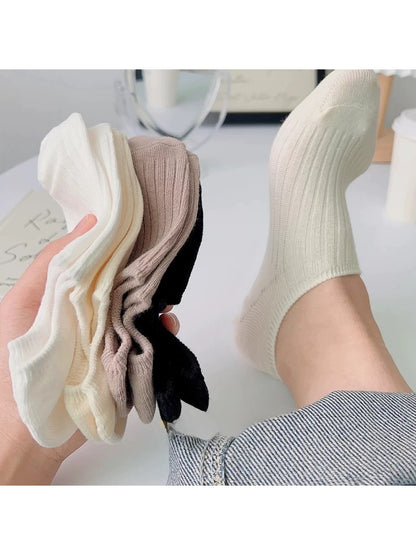 Rufia - Solid Color Low Cut Everyday No Show Socks