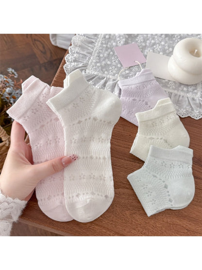 Rufia - Women's Solid Pattern Ankle Socks