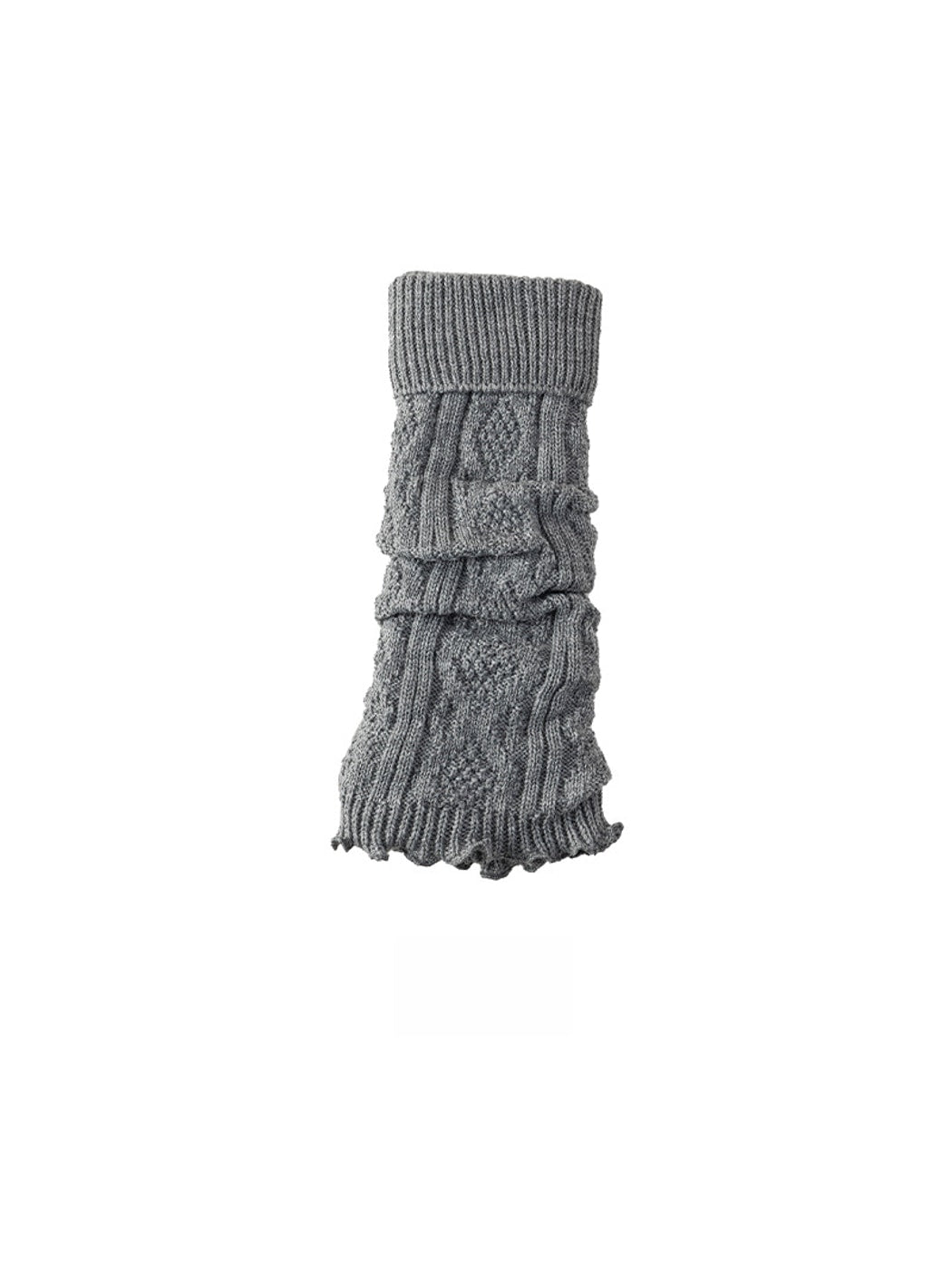 Cozyra - Textured Knit Ruffled Leg Warmers