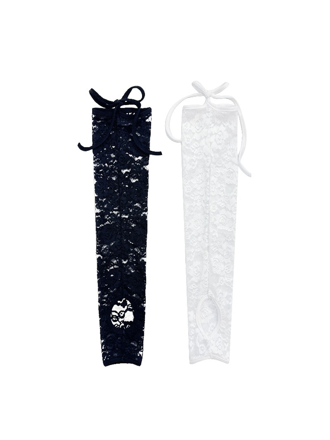 Rufia - Hollow-Out Lace Knee High Socks