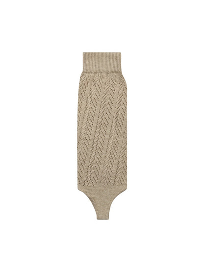 Cozyra - Solid Openwork Stirrup Leg Warmers
